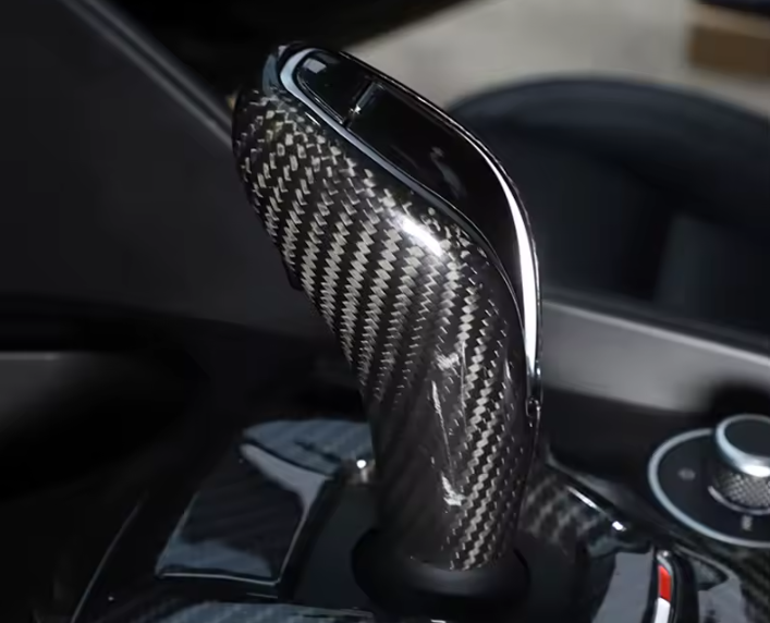 Carbon fiber gear shift cover for Alfa Romeo GIULIA, STELVIO