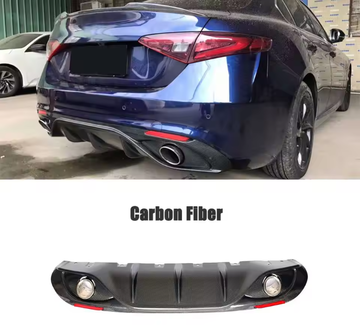 Carbon fiber rear diffuser for Alfa Romeo GIULIA