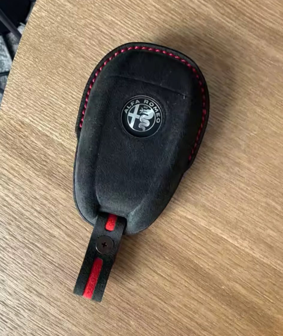 Alcantara key case/bag for Alfa Romeo GIULIA, STELVIO and TONALE