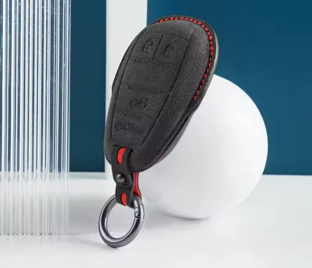 Alcantara key case/bag for Alfa Romeo GIULIA, STELVIO and TONALE