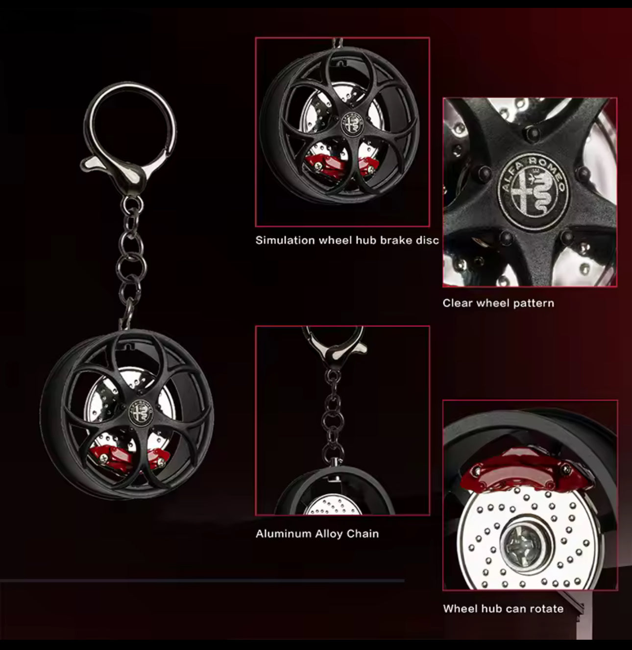 Alfa Romeo wheel keychain