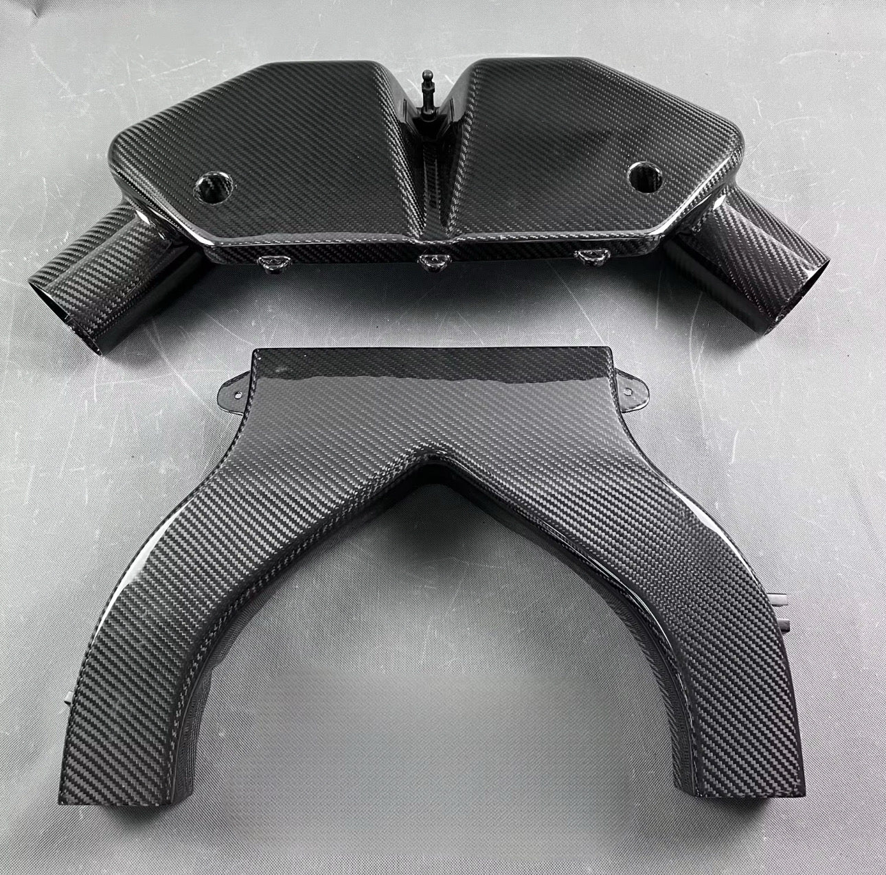 Carbon fiber engine cover + air intake for Alfa Romeo GIULIA and STELVIO 2.9 Quadrifoglio (QV)