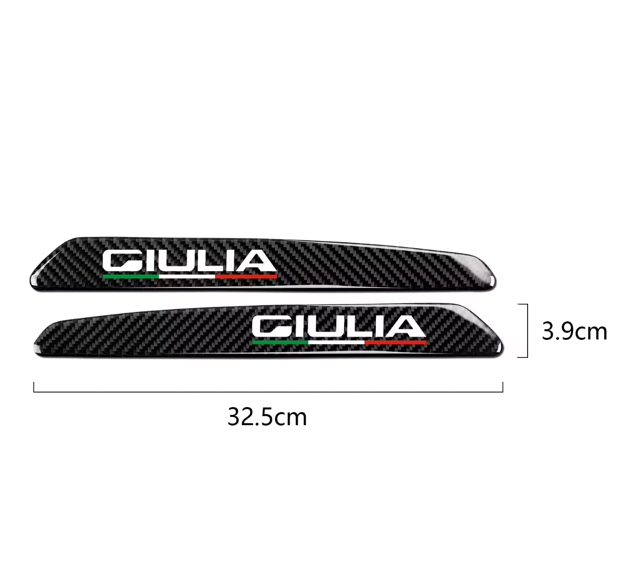 Carbon fiber look door step trim for GIULIA