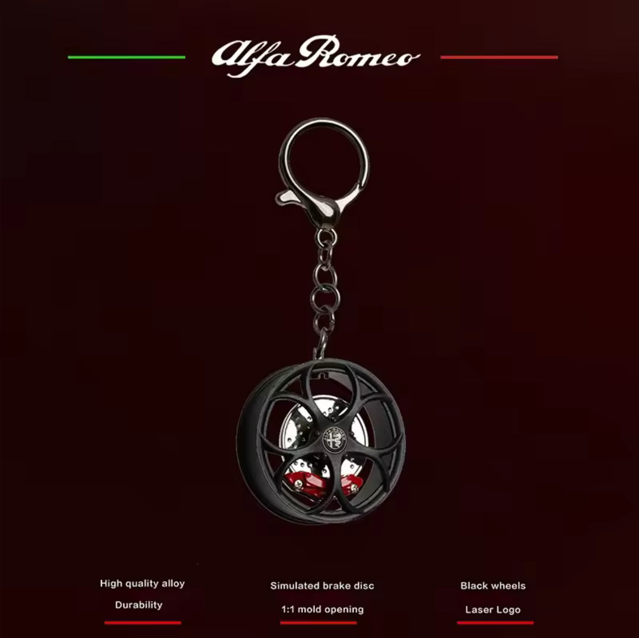 Alfa Romeo wheel keychain