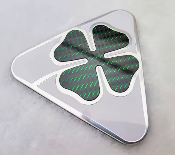 Alfa Romeo carbon fiber emblems