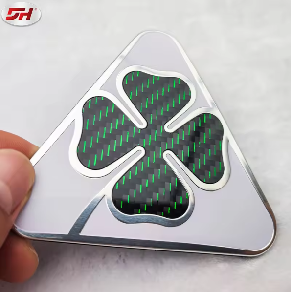 Alfa Romeo carbon fiber emblems
