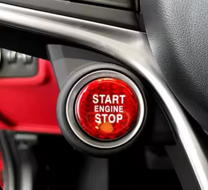 Carbon fiber START/STOP button cover