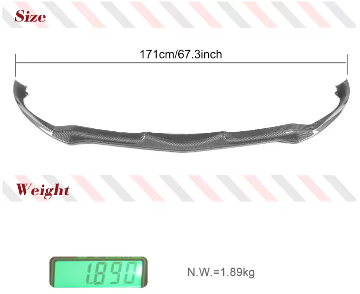 Carbon fiber front lip spolier for Alfa Romeo GIULIA