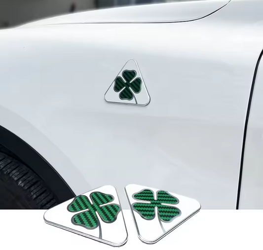 Carbon fiber Quadrifoglio emblems