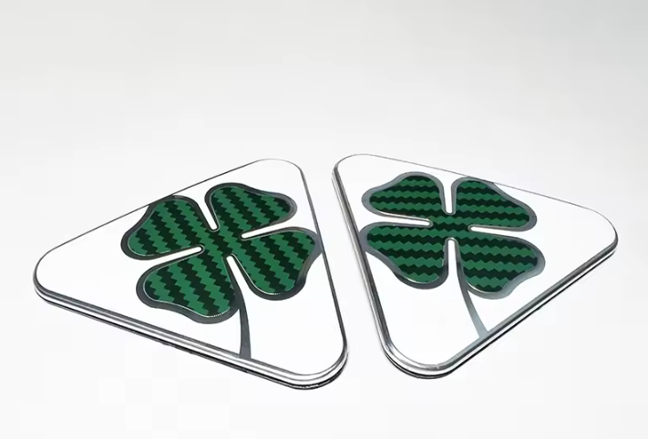 Carbon fiber Quadrifoglio emblems