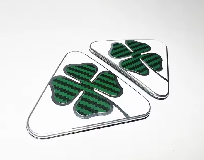 Carbon fiber Quadrifoglio emblems