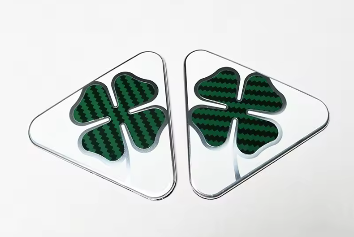 Carbon fiber Quadrifoglio emblems