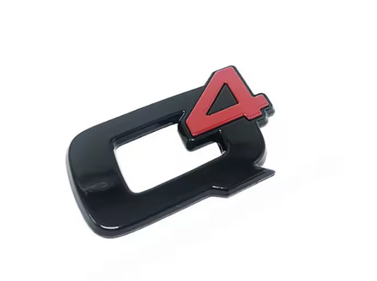 Black emblem Q4 for Alfa Romeo GIULIA, STELVIO