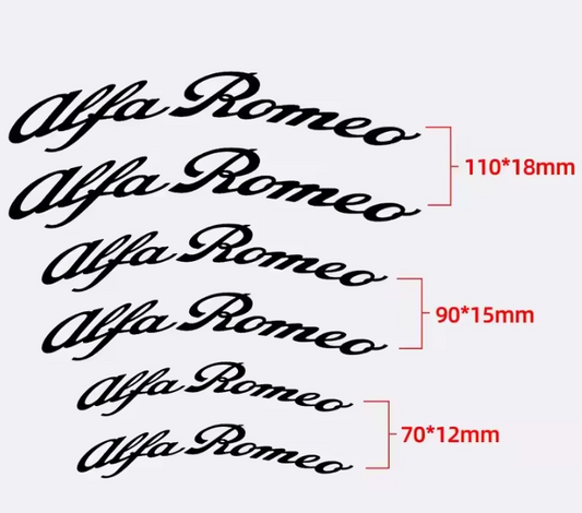 Alfa Romeo Caliper Decals/Stickers